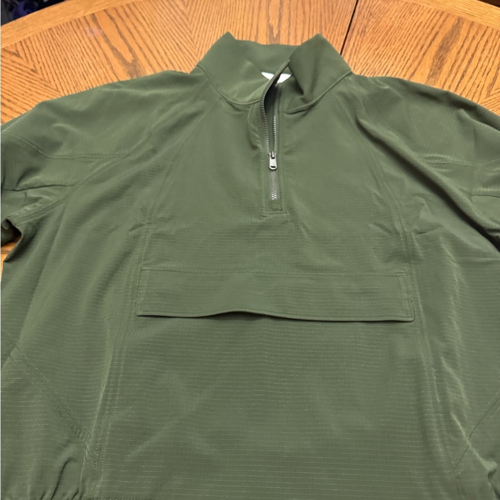 New with Tags Athleta Olive Green Pullover Quarter-Zip Anorak - Picture 4 of 7
